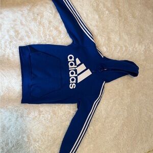 Adidas Royal Blue Hoodie with White Accents